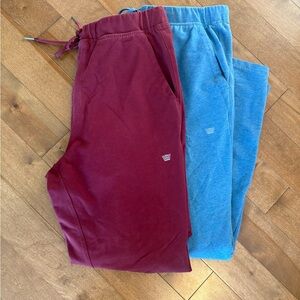 Mack Weldon Men’s Burgundy and Light Blue Joggers